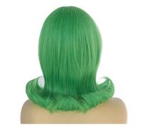 1pc Corto Verde Sintético Retro Colmena Flip Bouffant Mujer Cosplay Peluca for Día 60s 70s Ondulado