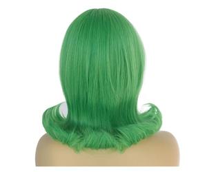 1pc Corto Verde Sintético Retro Colmena Flip Bouffant Mujer Cosplay Peluca for Día 60s 70s Ondulado
