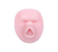 1Pc Creative Funny Human Face Emotion Vent Wreak Ball Stress Anxiety Relieve Hand Toy (Pink)