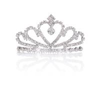 1pc Cristal con Diamantes de imitación Peine para graduación Pageant Festival de joyería de para Boda Princesa Corona de plata