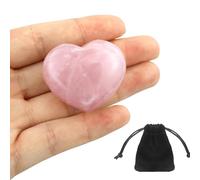 1PC, Cristal De Cuarzo Rosa De 40 Mm En Forma De CorazóN, Cristal Curativo Grande, CorazóN Rosa, Piedra De Cristal De Amor, Regalo Del DíA De San ValentíN, Piedra Preciosa Natural De Reiki