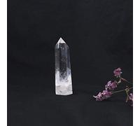 1PC Cristal de roca natural Cuarzo Hexagonal Varilla Punto Cristal de cuarzo Adorno mineral Decoración moderna para el hogar Regalo pequeño Decora-Cristal de roca Quartz_70-80mm