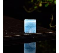 1PC Cristal natural Cuadrado Aguamarina Cuarzo Reiki Pirámide Trabajo hecho a mano Puede for la decoración del hogar DIY Regalo Equilibrio Decoración de piedras preciosas Piedras Naturales y Minerales