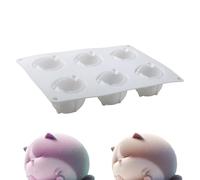 1PC Cute 6-even Sleepy Cat Silicone Mold Mousse Mold Cake Molds Jelly Mould Chocolate Mould Ice Cube Molds.