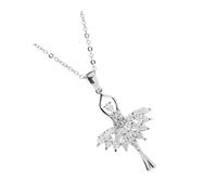 1pc Dancing Girl Woman Girly Choker Necklaces for Teen Couples Necklace Copper Silver