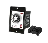 1pc DC24V 6M AH2-Y Time Relay AC220V DC24V Power-on Delay Timer DPDT 8Pin with Base CZMDKEXM