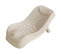 1pc de baño de lavabo para bebés, altura ajustable soporte ergonómico para el baño con recordatorio y orificio de drenaje, bañera de infante portátil plegable con gancho para viajar en el hogar