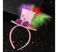 1pc de Carnaval - Sombrero de de Plástico, No Requiere Energía, para Fiestas y Regalos, de Lentejuelas con Pluma y Corbata de Moño, Suministros para Fiestas de , Halloween, Navidad, , San Valentín de