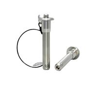 1pc de pasador de bloqueo de bola con resorte de acero inoxidable de diámetro 4mm/5mm, pasador de localización de liberación rápida con cordón anti-pérdida, 4x30mm