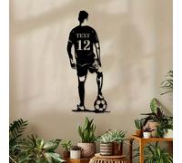 1pc Decoración de Pared Metálica Personalizada con - /Número/Logo Personalizado, 40cm - Letrero Temático Adecuado para Sala, Oficina, Sala de Juegos - Obra de Arte Metálica con Instalación de Gancho