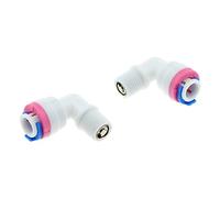 1pc del agua del RO Codo de la válvula de retención de anclaje rápido Montaje de 1/4" de diámetro exterior de la manguera for 1/8" sistema de ósmosis inversa BSP macho de plástico Conectores de tubos