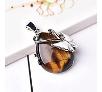 1PC di Modo di Cristallo Naturale Ametista Ciondolo Minerale Monili di Figura Della Farfalla di Figura di Goccia Ornamenti Per Le Donne Degli Uomini Dei Monili del Regalo-Tigers Eye