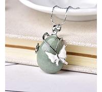 1PC di Modo di Cristallo Naturale Ametista Ciondolo Minerale Monili di Figura Della Farfalla di Figura di Goccia Ornamenti Per Le Donne Degli Uomini Dei Monili del Regalo-Aventurine