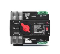 1pc Din Rail ATS 220V 230V Dual Power Automatic Transfer Electrical Selector Switch 2P 125A CZMDKEXM