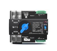 1pc Din Rail ATS L N 110V-120V 100A Dual Power Automatic Transfer Electrical Selector Switch Uninterrupted 2P OSBCMZGE