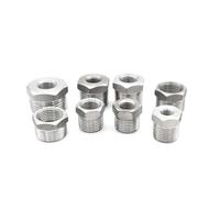 1PC DN25 to DN8 Reducing Bushing BSP Male Female Thread Pipe Fitting SS304 Stainless Steel