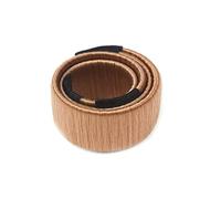 1pc Donut Bun fabricante Magic French Twist Bun fabricante de cabello Plegado Banda para el cabello Herramienta de peatillo de bricolaje para mujeres (marrón claro) Fórmula de dispensador de peluca