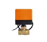 1pc Electric Ball Valve Two-Way Female Thread Brass Motorized For Cut Off Or Connect The Medium In Pipeline(1-1/4",24VAC)