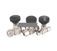 1PC Fit Tube O/D 10mm 304 Stainless Shut Off Valve Flow Control Needle Valve Compression Fitting