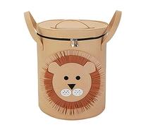 1PC Foldable Toy Storage Basket with Play Mat, Children Toy Organizer with Anti Dust Lid, Portable Cartoon Drawstring Toy Storage Bucket, Quick Cleanup Container for Store Toys (elephant)