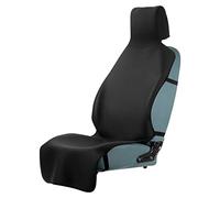 1Pc Funda de Asiento de Coche Impermeable Ampliada y Reposacabezas con 3 Correas de Hebilla, Protector Cubierta Asiento Delantero Lavable Antideslizante Antimanchas para SUV Perro Niño (Negro)