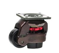 1pc GD-40F/60F/80F Level Adjustment Wheel Flat Support For Machine Big Equipment Lndustrial Casters(Brown-60F)
