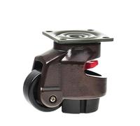 1pc GD-40F/60F/80F Level Adjustment Wheel Flat Support For Machine Big Equipment Lndustrial Casters(Brown-40F)