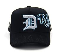 1pc Gorra de paneles de satén premium con bordado 3D "Gran Sueño", , de moda y calidad