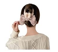 1PC Hair Clip Scrunchies - Bow plush Clips Hair Claw Clips Elastic Hairs Bands for Thick and Thin Hairs? Fashion Accessories Gifts for Women Girls