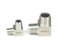 1PC High Pressure 200 Bar 1/8" NPT Male 304 Stainless Steel Elbow Pipe Fitting Water Gas Oil HSMXNEONJB