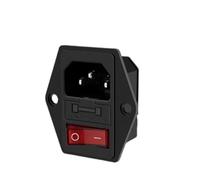 1pc Industrial Switches, AC-01A-1 Electrical Power Socket 250V KCD3 Rocker Switch Brass 10A with Fuse/821