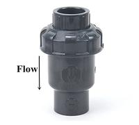 1pc interno 20~50mm CLORURO DE POLIVINILO Válvula de retención de la válvula de retención Válvula vertical y horizontal General Garden Irrigación de riego Conectores de tubería(Inner 50mm)