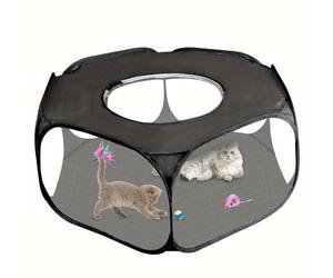 1pc Jaula de Juego para Pequeños Animales con Superior, Tienda Plegable y Transpirable para Mascotas Pequeñas, Valla Deportiva Portátil para Exteriores