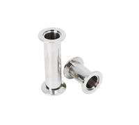 1pc KF16 Vacuum Straight Pipe 304 Stainless Steel Flange Quick Match Fixture Straight Pipe Fittings 80MM Length