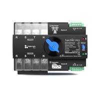 1PC L N 110V-120V 100A Din Rail 3 phase ATS 4P Dual Power Automatic Transfer Electrical Selector Switch Uninterrupted CZMDKEXM