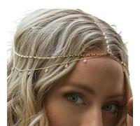 1pc Ladies' Bridal Head Chain, Hair Jewelry for Wedding Tiaras Dangling Chain Head Ornament para ocasiones especiales y festivales