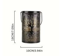 1pc Lámpara Solar Árbol de Hierro Proyector Lámpara de Patio Lámpara Decorativa Jardín Lámpara Paisaje Lámpara Colgante Hueca