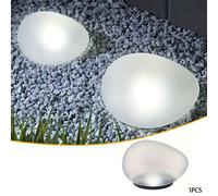 1pc Lámpara Solar de Piedra Simulada, Luz de Paisaje de Guijarros para Exteriores, Adecuada para Jardín, Interior, Patio, Césped, , Pasillos, Decoración Festiva, Iluminación Exterior, Luz LED Solar