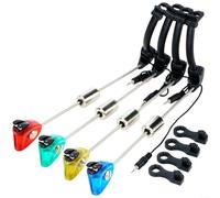 1pc LED Carpa Pesca Bite Alarma Indicadores con conector de cambio rápido, punta de columpio de plástico para pesca nocturna de baja visibilidad, rojo, amarillo, azul, verde (verde)