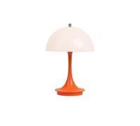1PC LED seta pequeña lámpara de mesa, portátil carga USB regulable luz de noche táctil, decoración de la lámpara de la mesita de noche del dormitorio