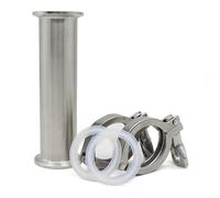 1PC Length 4 "-18" Grade Stainless Steel SUS304 Fitting Pipe OD 19-51 Homemade Ferrule Three Clips 50.5/64mm RUAJOGYNVM(1 pipex2x2,10 INCHES (254MM)_OD32 X FERRULE50.5)