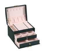 1PC, Lock Arch Three Layer Jewelry Box, Suitable For All Kinds Of Storage Para Anillos, Collares, Pendientes Y Pulseras(Green)