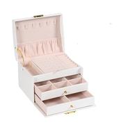 1PC, Lock Arch Three Layer Jewelry Box, Suitable For All Kinds Of Storage Para Anillos, Collares, Pendientes Y Pulseras(White)