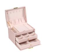 1PC, Lock Arch Three Layer Jewelry Box, Suitable For All Kinds Of Storage Para Anillos, Collares, Pendientes Y Pulseras(Pink)