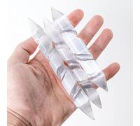 1pc Longitud 15cm Natural Selenita Lámpara Tallada Pirámide Torre Cristal Corazón Palma Piedra Decoración Punto Regalo,2