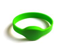 1pc/Lot 13.56Mhz Silicone Wristband Bracelets Wrist Band NFC Smart S50 1K IC ISO14443A Door Access Control Card(Green)
