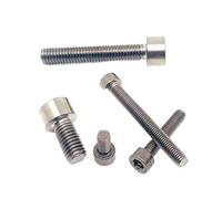 1Pc M1.6 M2 M2.5 M3 M4 M5 M6 M8 M10 M12 DIN912 TC4 Titanium Alloy Gr4 Hexagon Hex Socket Smooth Head Cap Bolt Screw(20mm,M3)