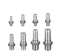 1pc M10x1.25 Metric Male To 8mm Hose Barb Nipple 304 Stainless Steel Pipe Fitting Air Water Gas
