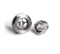 1pc M22x1.5 Male Stainless Steel Hex Head Oil Sight Glass Window CBQZCHWDKT