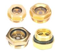 1PC M26x1.5 Male Brass Oil Level Sight Glass Window Hex Compressor Gearbox